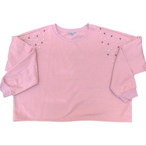 Charlotte Russe Sweatshirt with Pearl Beads